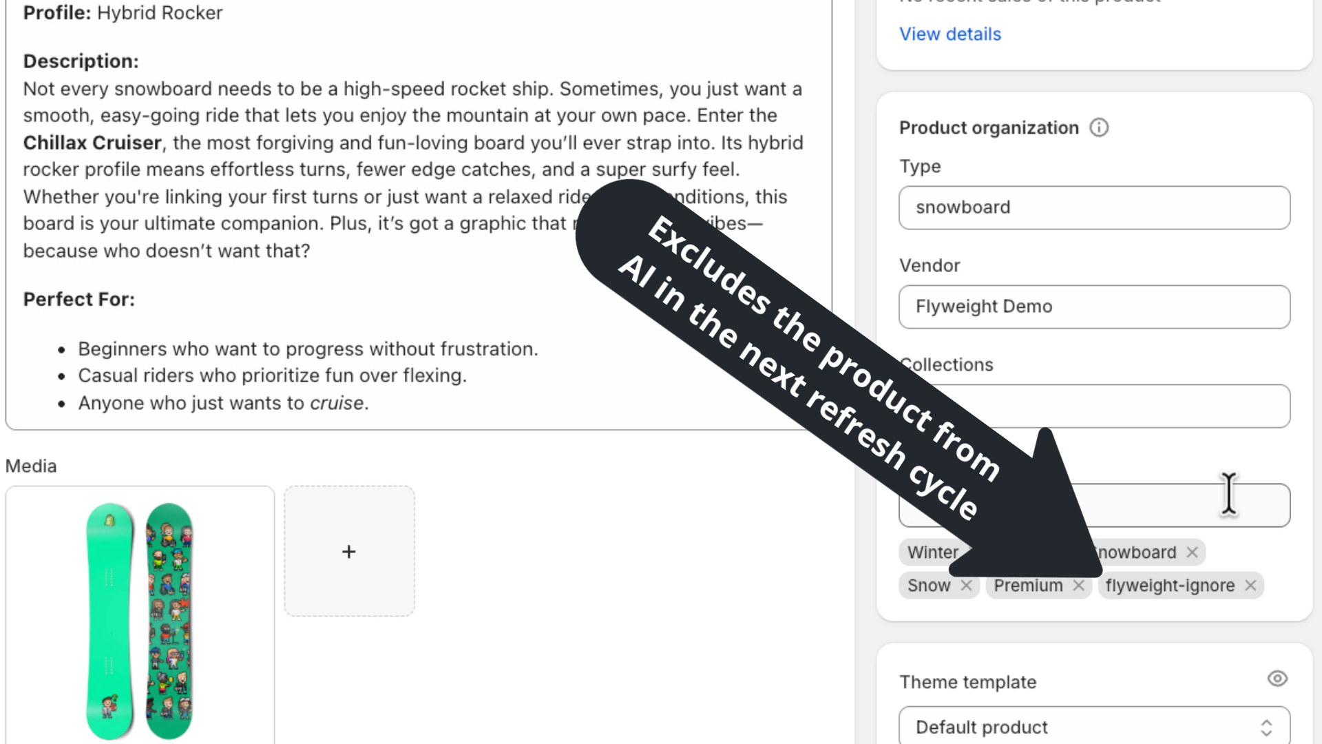 flyweight-ignore tag to exclude shopify products for the ai chatbot