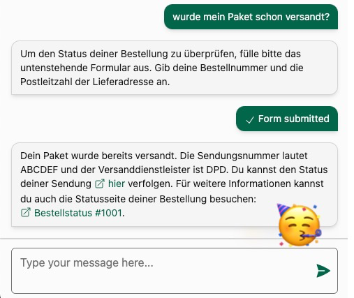 Order Tracking Result DE