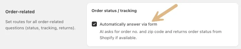 Order Tracking Settings DE