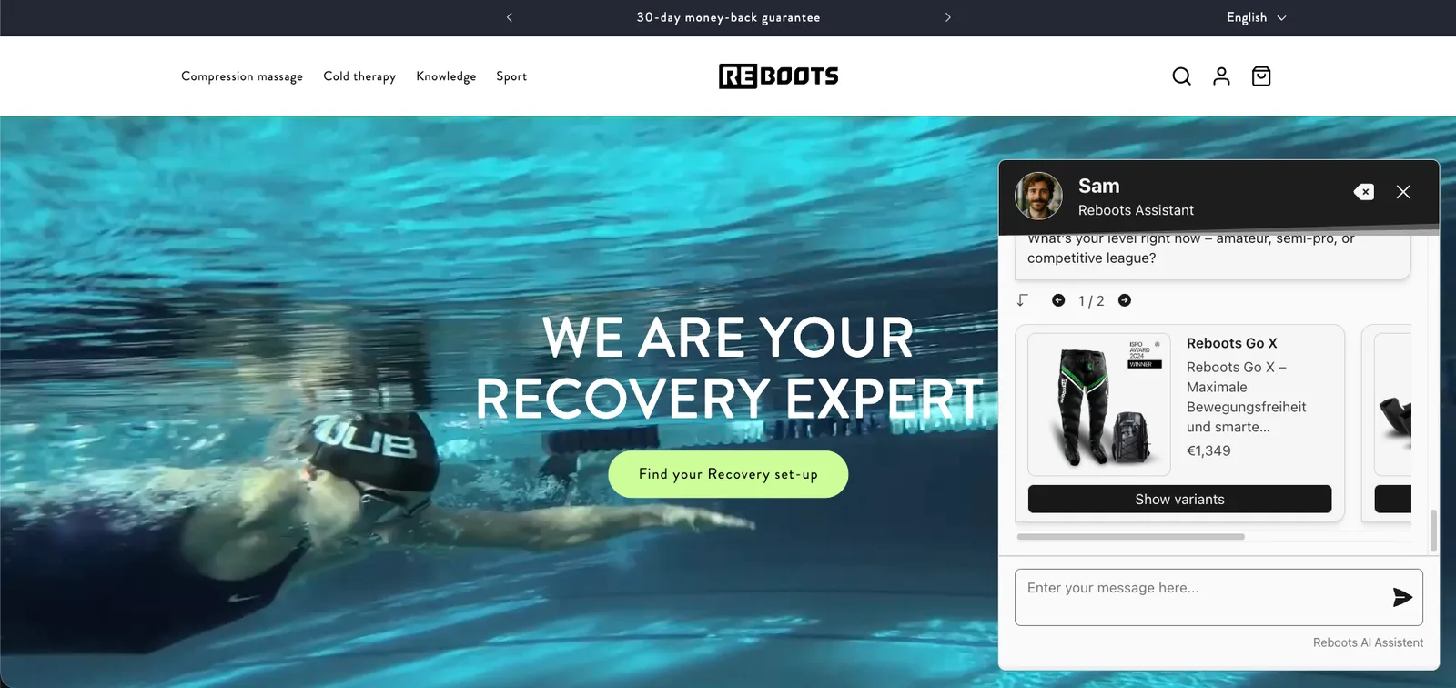 Reboots Shopify Chatbot powered by Flyweight AI
